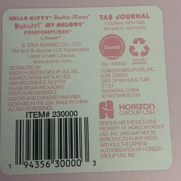 🆕Hello Kitty Journal & Charm Pen Set🆕 - Picture 4 of 5
